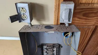 Federal Pacific Electrical Panel with Breakers and Cover
