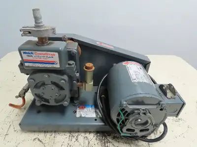 Welch 1400N ChemStar Belt Driven Vacuum Pump w/Elec Motor 1/3HP 1725RPM 1PH 115V
