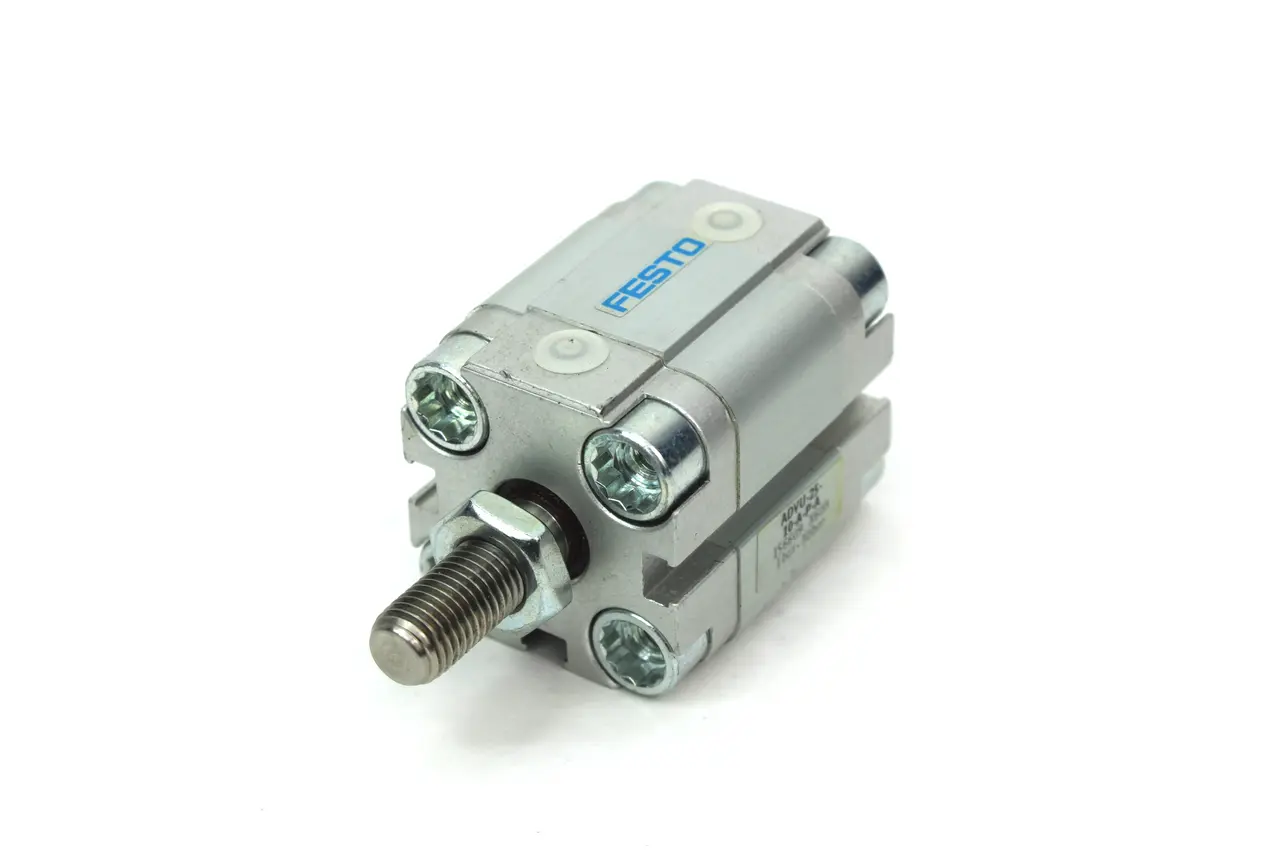 Festo ADVU-25-10-A-P-A Compact Pneumatic Cylinder, 25mm Bore, 10mm Stroke