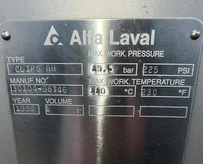 USED 1999 ALFA LAVAL CLIP8RH