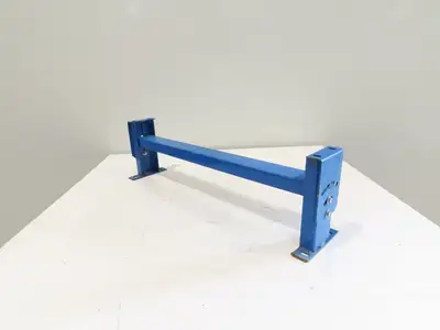 Lewco 34"W Conveyor Leg Stationary Floor Support BLUE 10" to 13-1/2"H