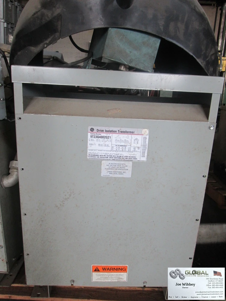 General Electric 9T23Q4002G21 QL 208V Pri-230V Sec 3Ph 27kva Isolation Transformer