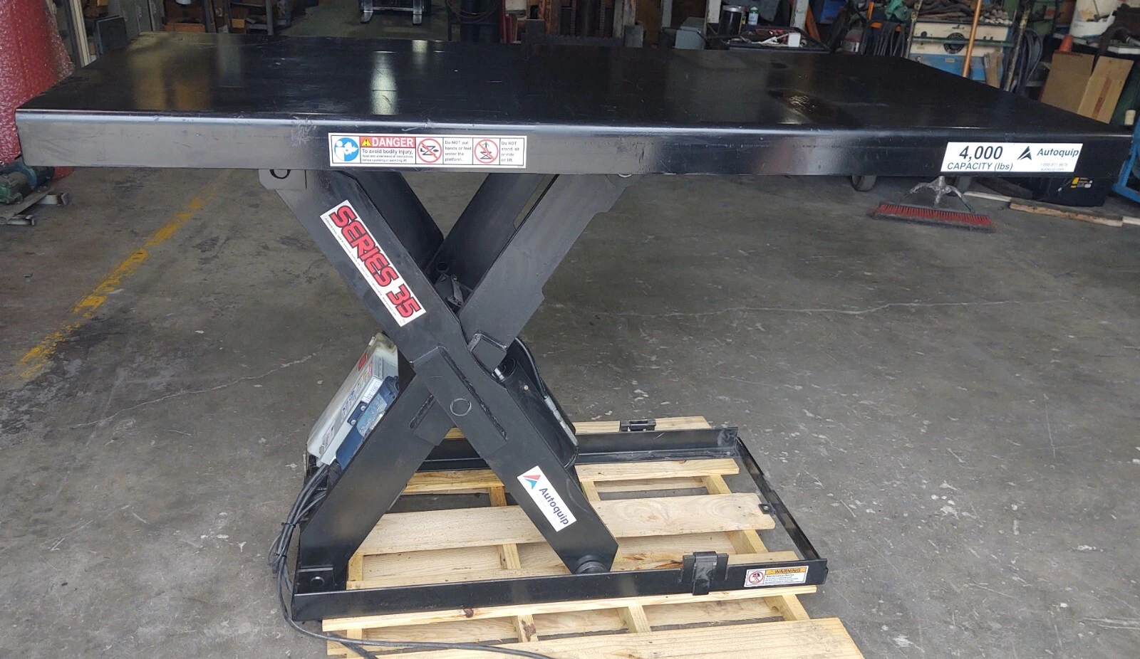 🔥 Autoquip Series 35 4000 lb Hydraulic Lift Table Platform 72"x34" 480VAC