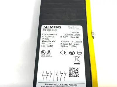 USED SIEMENS SAFETY POSITION SWITCH, MAGNETIC INTERLOCK NO KEY
