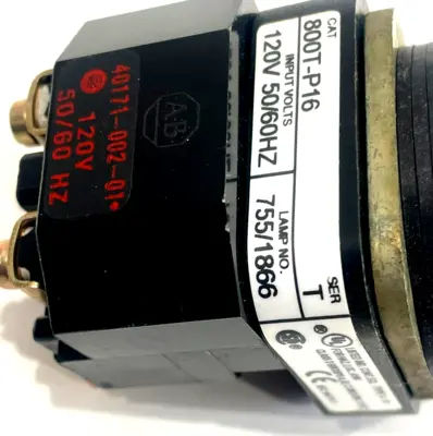 ALLEN BRADLEY 800T-P16R PILOT LIGHT SER.T 800TP16R NEW SURPLUS