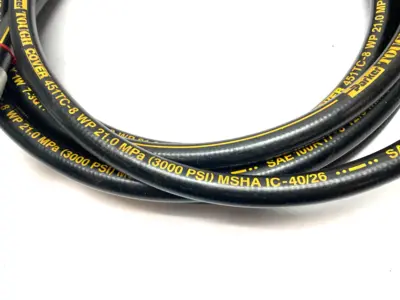 USED PARKER TOUGH COVER HYDRAULIC HOSE 3000PSI MAX 25 FOOT LENGTH
