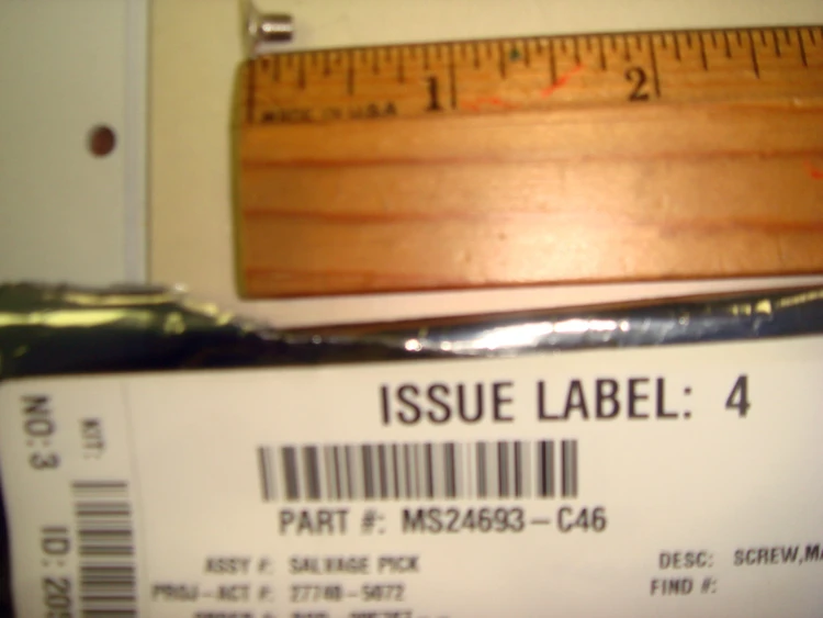 New | in-Stock Machine Screws MS24693-C46 Hardware Washers Arizona US | ASSET CONVERSION SPECIALISTS, INC. #312090