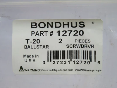 New | in-Stock BONDHUS _UNKNOWN_ Power & Hand Tools (Misc) | OCO Industrial #1617090
