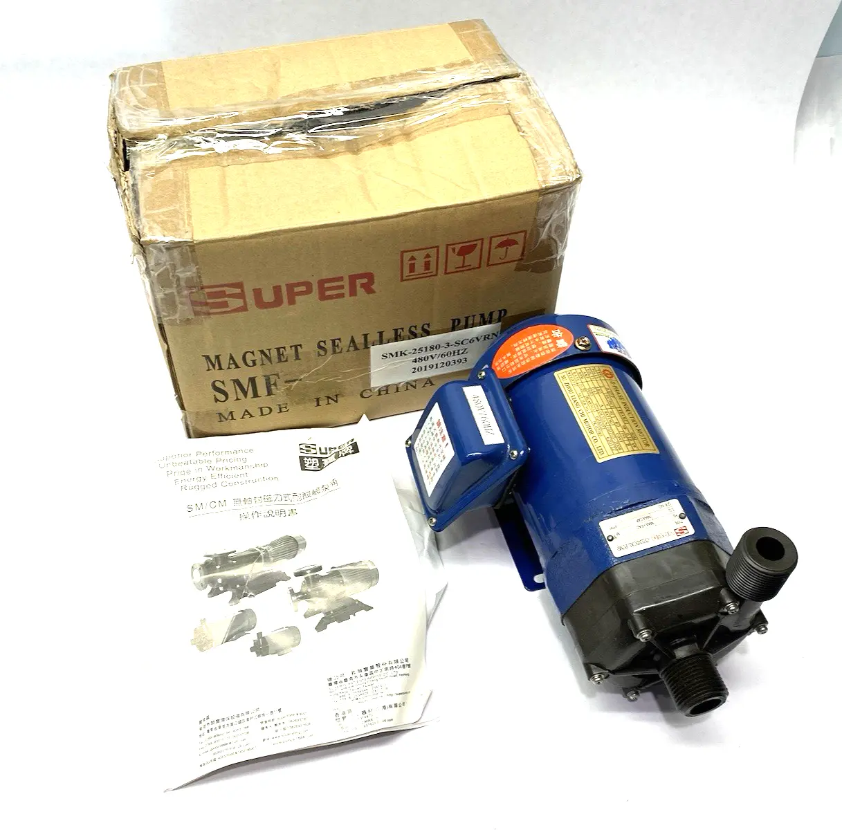 SMK-25180-3-SC6VRN | Super Pump  Chemical Pump, Magnet Seal-Less - New – Open box