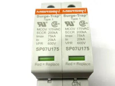 USED MERSEN SURGE TRAP PLUGGABLE PROTECTIVE DEVICE 240/120V
