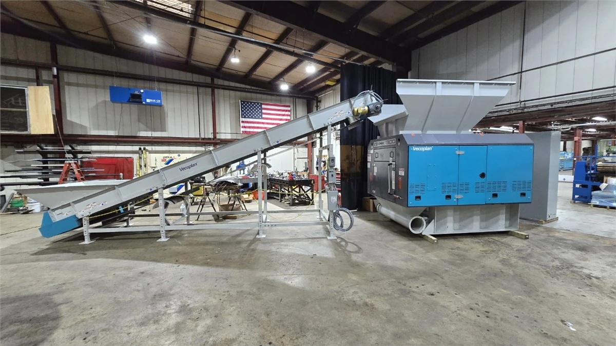 50" x 60" Vecoplan Model V-Eco 1300 Single Shaft Shredder, New 2020