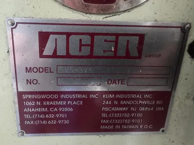 2003 ACER GROUP EVS-3VS Manual Milling | MD Equipment Services LLC (28)