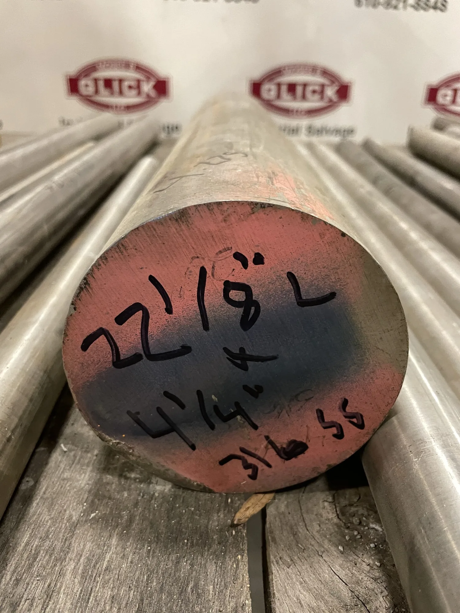 4-1/4”” x 22-1/8” Solid 316 Stainless Steel Rod/Round Bar Stock