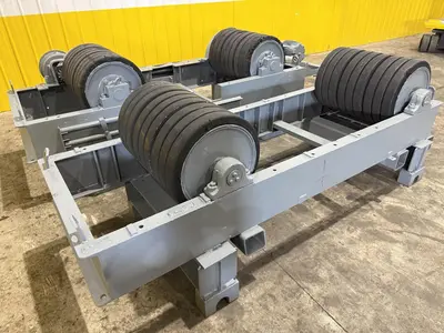 120 TON (240,000 LBS) RANSOME PANDJIRIS POWERED TANK TURNING ROLLS, POWER & IDLER: STOCK #23144