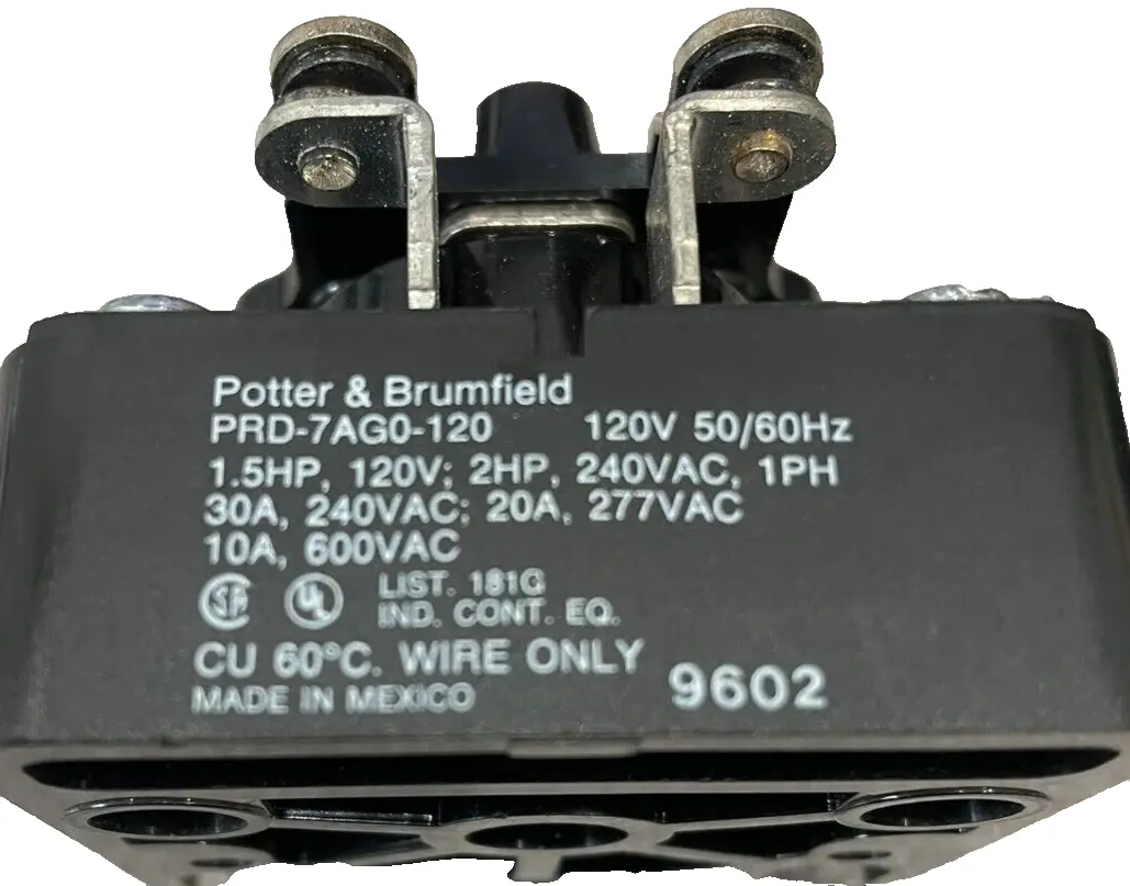 NEW POTTER & BRUMFIELD PRD-7AG0-120 RELAY MOUNTING PANEL PRD7AG0120