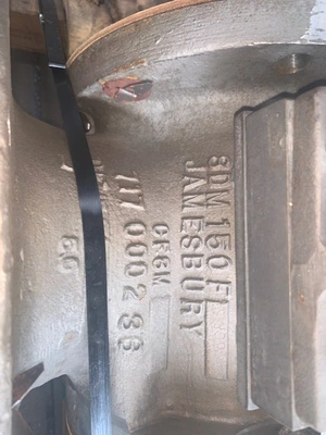 8" Jamesbury 3-way DM150FDFC3600TT Stainless Steel Valve