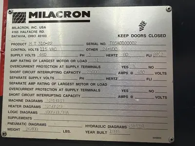 USED 1999 FERROMATIK MILACRON MT310-22