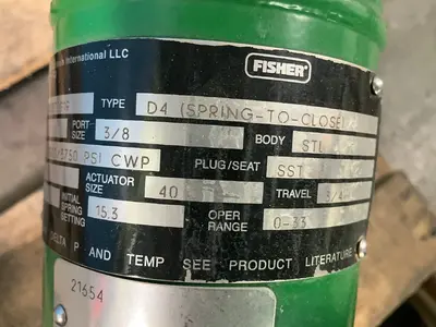 Used FISHER D4 (SPRINGTOCLOSE) Pumps Ohio US | HGR 24 #1315101