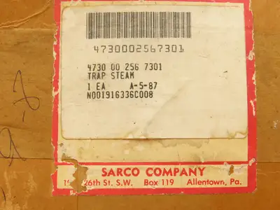 Sarco 4730 00 256 7301 Steam Trap 1/2" Socket Weld Stainless Steel Ball/Seat