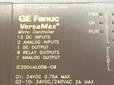 Used GE Fanuc VersaMax Micro PLC Relay Out 120VAC MISSING COVER PLC Processors Michigan US | Maverick Industrial Sales #1394928