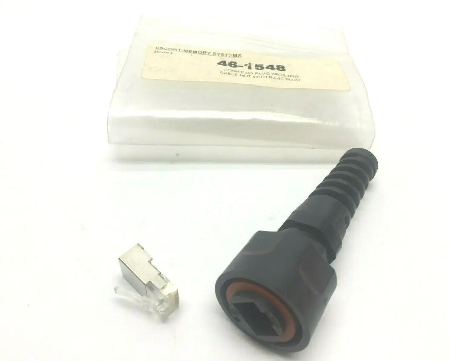 46-1548 | Escort Memory Systems  Strain Relief RJ45 Plug - New