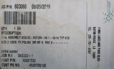 NEW JOHN CRANE 603060 MECHANICAL SEAL 2.125" TYPE 676 676LGC-SCF299-34 1-15/16