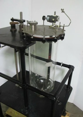 PRISM RESEARCH Glass Reaction Vessel Cylindrical Reactor with Stand Portable 50L