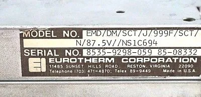 USED EUROTHERM EMD/DM/SCT/J/999F/SCT/N/87.5V//NS1C694 PLC MODULE