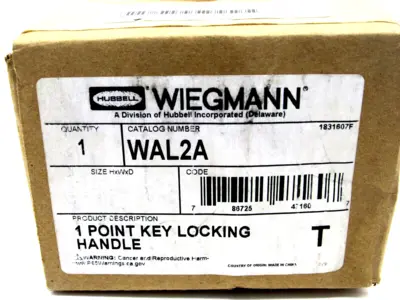 NEW WIEGMANN WAL2A 1 POINT KEY LOCKING HANDLE