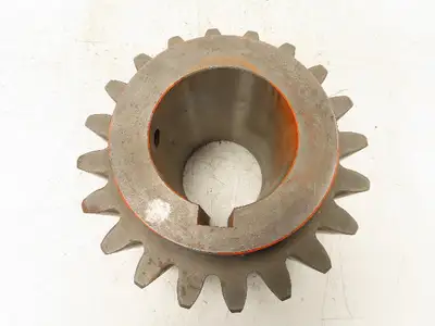 Large Steel Pinion Spur Gear 20-Tooth 4.5" Keyed Bore Hub 11" OD