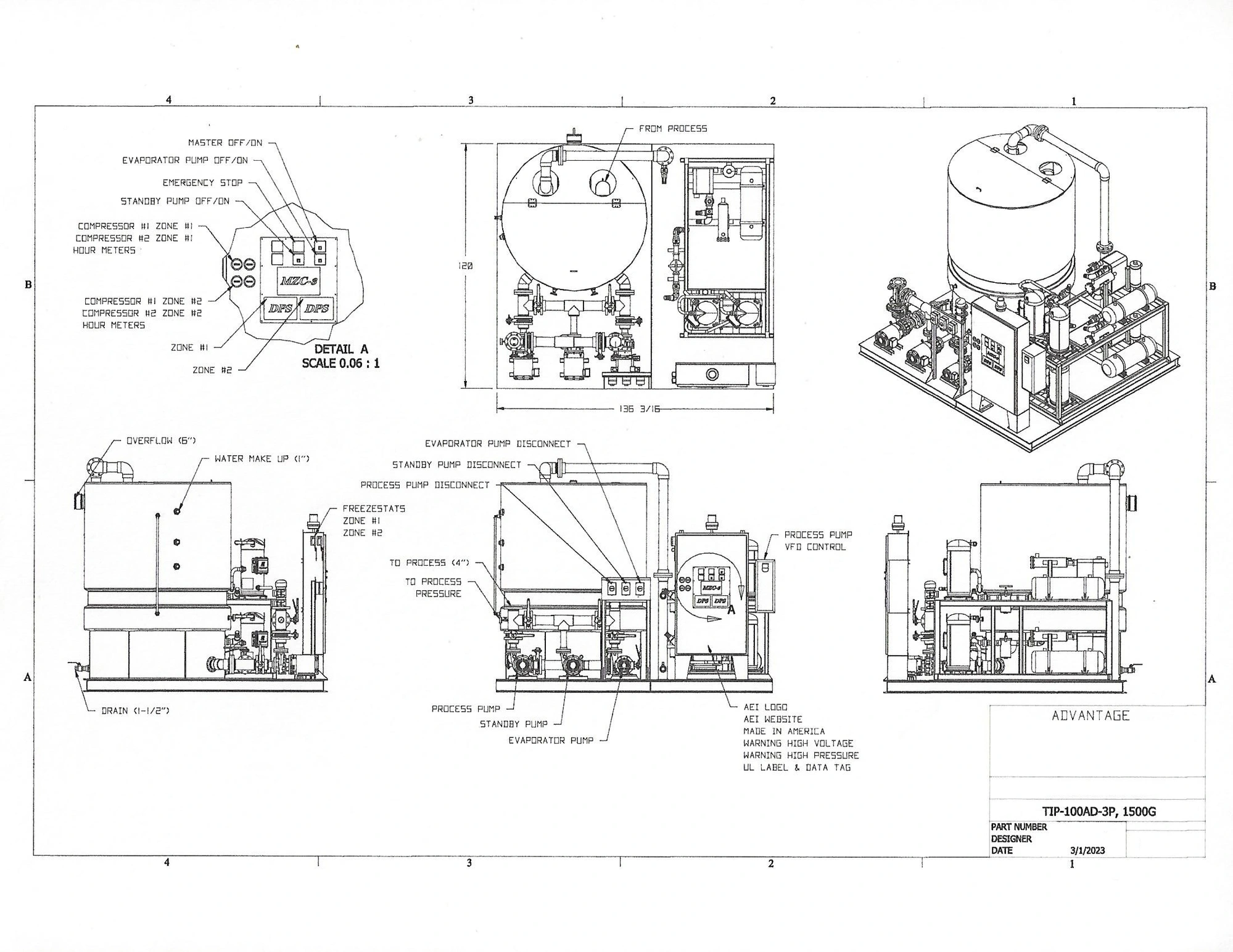 Used 2023 TITAN TIP-100A-MZC-3P Chillers New York US | DH Griffin Used Equipment #1502554