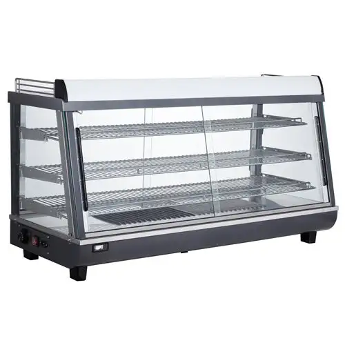 Doughxpress DXP-TSC48 48" Dual Service Countertop Heated Display Case - (3) Shelves, 120v