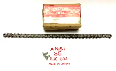 USED HHK STAINLEES STEEL CHAIN LINK W/ LOCK KEY 1'