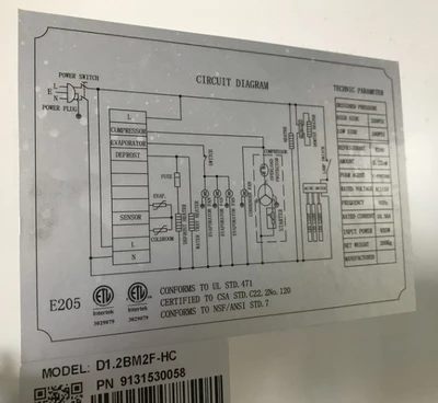 171-0101 53” Glass 2 Door Self Contained Reach In Freezer