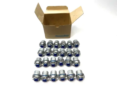 New | in-Stock Thomas & Betts Aluminum Hub Connector, Insulated Throat 1/2" BOX OF 24 Electrical Fittings Michigan US | Maverick Industrial Sales #1397647