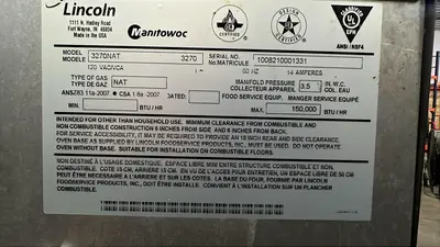 Used Lincoln Used Lincoln 3270 NG Impinger Conveyor Pizza Oven Double Stack Conveyor Ovens Illinois US | Falcon Restaurant Supply #1373763