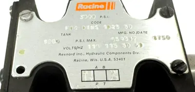 NEW RACINE FD4-DTHS-102S-50 SOLENOID VALVE 654312 *NO SOLENOID*