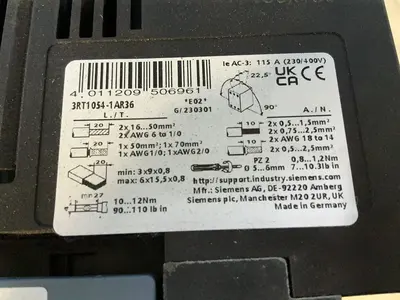 Used SIEMENS 3RT1054AR36 Relays & Switches Ohio US | HGR 24 #1545353
