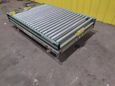 3000 LB X 72" X 48" SOUTHWORTH MODEL #LS4-36 HYDRAULIC SCISSOR LIFT TABLE WITH ROTATING,110V SINGLE PHASE: STOCK #20938