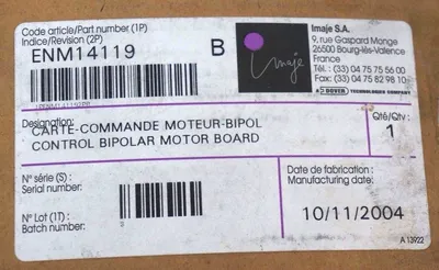 USED MARKEM IMAJE ENM14119 BIPOLAR MOTOR CONTROL BOARD A14119-B