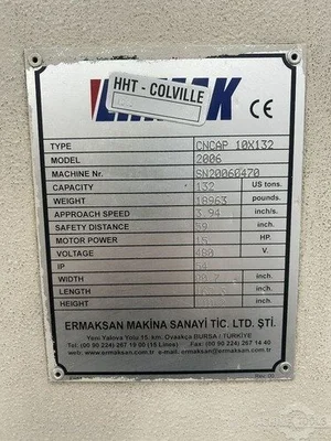 USED 2006 ERMAK CNCAP 10X132