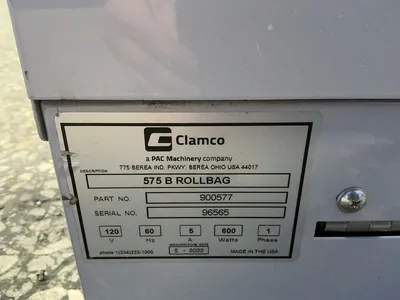 Used 2022 CLAMCO 575B ROLLBAG Sealers Ohio US | HGR 24 #1261190