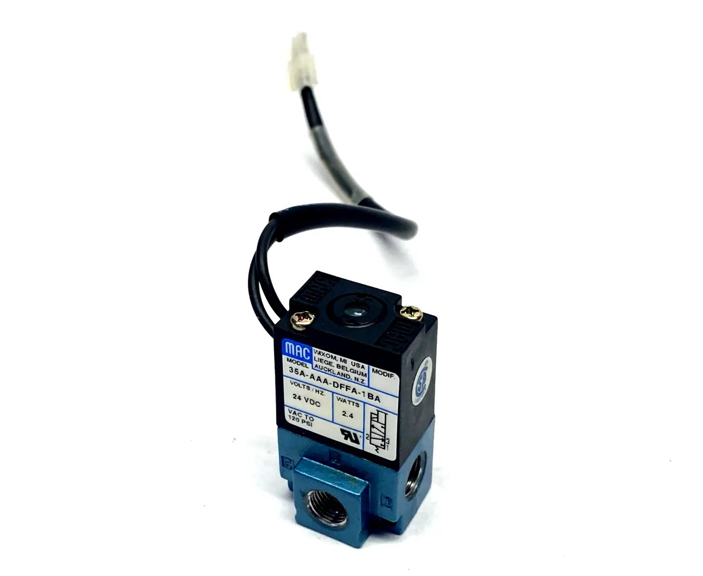 35A-AAA-DFFA-1BA | Mac Valves  Solenoid Valve 24VDC 2.4W 1/8" Port - Used