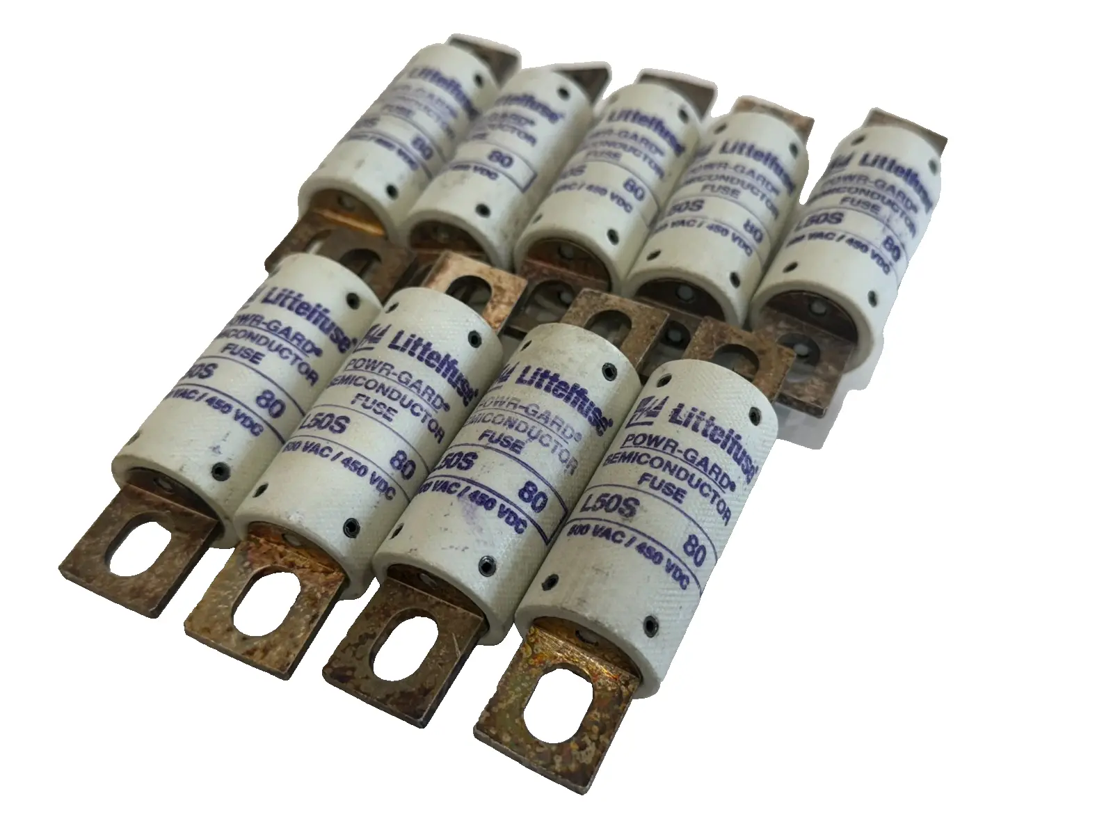 NEW LOT OF 9 LITTELFUSE L50S-80 SEMICONDUCTOR FUSE L50S80