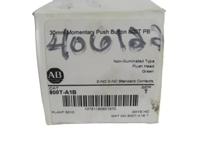 ALLEN BRADLEY 800T-A1B PUSH BUTTON SER. T 800TA1B NEW, SURPLUS