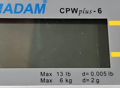 ADAM EQUIPMENT - CPW Plus-6 Scale - 13-Lb. Capacity Model. Loc2F
