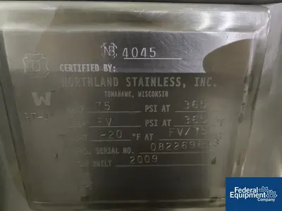 USED Northland 100 Gal Northland Stainless Reciever, S/S, 75#