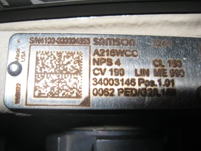 4" 150# Samson 3244 3-Way A105 Mixing Valve 3277 Actuator 20-35 PSI NEW Z25