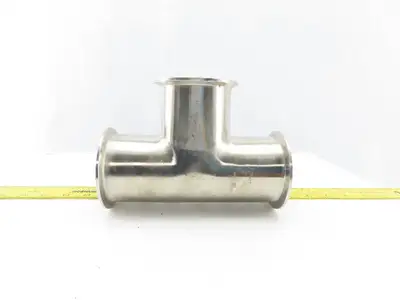 3" Flanged Stainless Steel Sanitary Tee Fitting 7-1/2"
