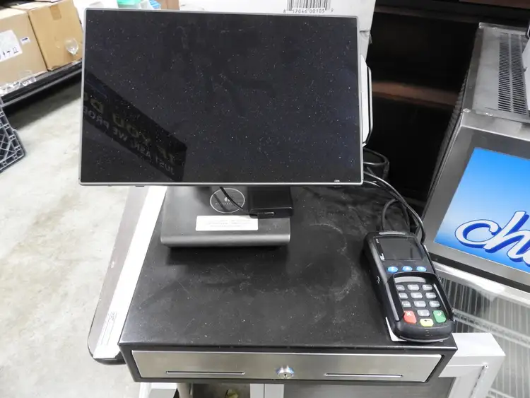 Used Falcon Restaurant Supply Used Complete POS Retail System Cash Register Card Reader Monitor Cash Drawer Retail Store Fixtures Illinois US | Falcon Restaurant Supply #1376552